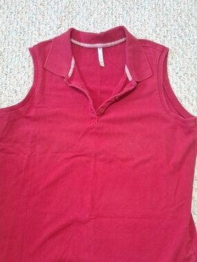 White Stag Sleeveless Polo Tank in Red